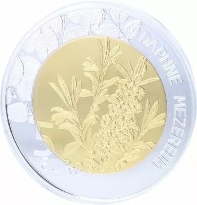 Luxembourgo 5 Euros BE LUXEMBOURG 2022 - Bois Joli (Daphne Mezereum)
