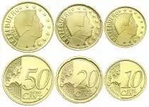 Luxembourgo Lot 10 - 20 and 50 Cents - 2018 - Proof