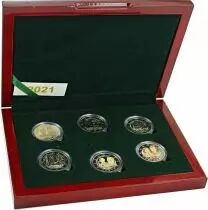 Luxembourgo Proof set of 6 x 2 Euros 2019 to 2021 - Mintage 2.500 ex