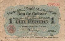 Luxemburg 1 Franc - Cashier Voucher - ND (1919) - P.27