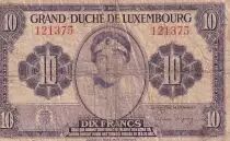 Luxemburg 10 Francs - Grand Duchess Charlotte - ND (1944) - P.44