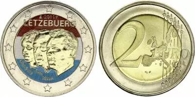 Luxemburg 2 Euros - Jean Lieutenant-Repr�sentant - Colorised - 2011