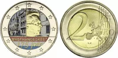 Luxemburg 2 Euros - Treaty of London - Colorised - 2014
