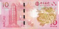 Macao 10 Patacas - Pig year\'s - Banco da China - 2019 - UNC - P.NEW