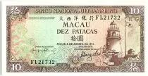 Macao 10 Patacas, Lighthouse - Praia Grande - 1981 P.59 b FL