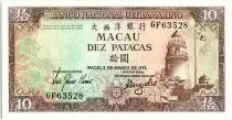 Macao 10 Patacas, Lighthouse - Praia Grande - 1981 P.59 b GF