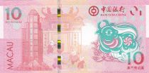 Macao 10 Patacas Ox year\'s - Banco da China 2021 - UNC