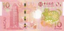 Macao 10 Patacas Rat year\'s - Banco da China  2020 - UNC