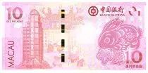 Macao 10 Patacas Tiger\'s year - Banco da China 2022 - UNC