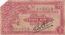 Macao 20 Avos,  Arms - 1944