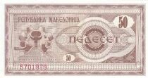 Macedonia 50 Denar - Tobacco Harvest - Memorial - 1992