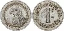 Madagascar 1 Franc, Parrot - Gold mine of Andavakoera - 1920