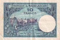 Madagascar 10 Francs - Femme - Fermier - ND (1948-1957) - Série F.1989 - P.36
