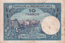 Madagascar 10 Francs - Type 1926  - ND(1948-57) - Serial K.1825- F - P.36