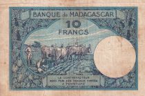 Madagascar 10 Francs - Type 1926  - ND(1948-57) - Serial X.1912 - F to VF - P.36