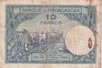 Madagascar 10 Francs - Woman - Agriculture - ND (1937-1947) - P.36