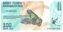 Madagascar 100 Ariary - Church - Frog - 2022 - Serial J75