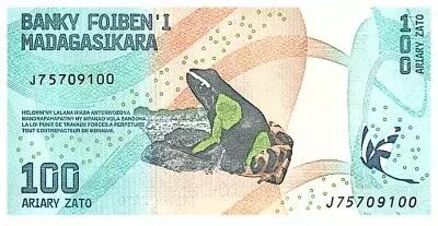 Madagascar 100 Ariary - Eglise - Grenouille - 2022 - S�rie J75