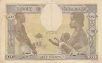 Madagascar 100 francs - Famille, Agriculture et Industrie - S&eacute;rie T.942 - 1937