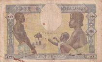 Madagascar 100 francs - Family - Agriculture - ND (1928-1950) - Series U.946