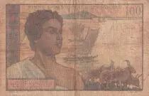 Madagascar 100 Francs - Femme - Mer - 1950 - Série W.345 - P.46a