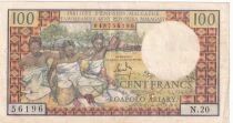 Madagascar 100 Francs - Tissage - Baobabs - ND (1964-1973) - S&eacute;rie N.20