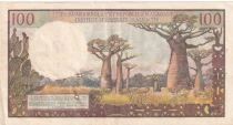 Madagascar 100 Francs - Weaving - Baobabs - ND (1964-1973) - Series N.20