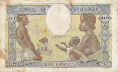 Madagascar 100 Francs Famille, Agriculture et Industrie
