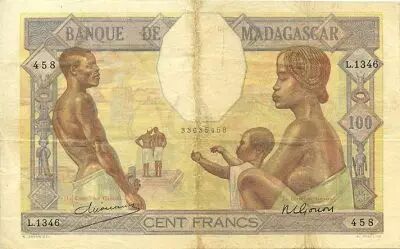 Madagascar 100 Francs Famille, Agriculture et Industrie