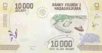 Madagascar 10000 Ariary - Harbor - Musical instrument - 2017 - Serial E - P.103