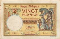 Madagascar 20 Francs - ND (1928-1937) - P.37a