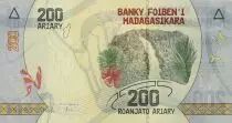 Madagascar 200 Ariary - Waterfall - Tree - Serial A - 2017