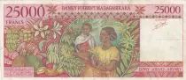 Madagascar 25000 Francs - Femme et enfant - 1998 - S&eacute;rie A