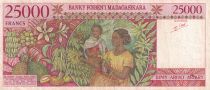 Madagascar 25000 Francs - Woman and child - Agriculture - ND (1998) - Serial A - P.82