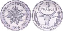 Madagascar 5 Francs - 1966 - Test Strike - Madagascar Republic