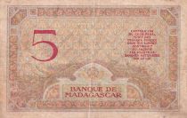 Madagascar 5 Francs - Déesse Junon - 1937 - Sign. Chaudun - Série D.2978 - TB+ - P.35