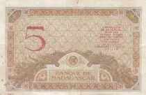 Madagascar 5 Francs - Goddess Juno - 1937 - Sign. Chaudun - Serial J.1781