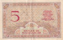 Madagascar 5 Francs - Juno - ND (1937) - Sign. Chaudun - Serial B.3042 - P.35