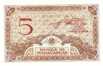 Madagascar 5 Francs Goddess Juno - 1937 - Serial B.2983