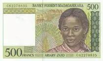 Madagascar 500 francs - Young woman - ND1994 - Serial C