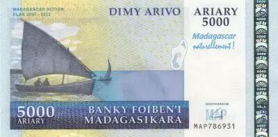 Madagascar 5000 Ariary - Boats - Action Plan 2007-2012