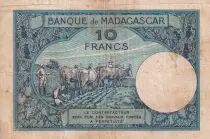 Madagaskar 10 Francs - Type 1926  - ND(1948-57) - Serial X.1912 - F to VF - P.36