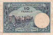 Madagaskar 10 Francs - Type 1926  - ND(1948-57) - SerialS.1831 - F to VF - P.36
