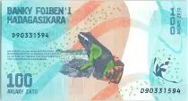 Madagaskar 100 Ariary - Church - Frog - 2017