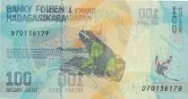 Madagaskar 100 Ariary - Church - Frog - Serial D - 2017