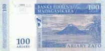 Madagaskar 100 Ariary - Ravinala and Tsingi plants - Mountains - 2004