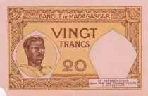 Madagaskar 20 Francs  - Type (ND 1926) - Proof - VF
