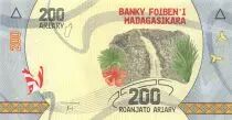 Madagaskar 200 Ariary - Waterfall - Tree - 2017 - UNC
