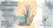 Madagaskar 200 Ariary - Waterfall - Tree - 2017 - UNC