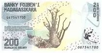 Madagaskar 200 Ariary - Waterfall - Tree - 2022 - Serial G67